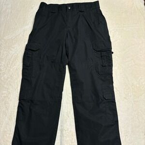 5.11 Mens Regular Fit Taclite EMS Ripstop Cargo Pants Size 36x32 Black 74363